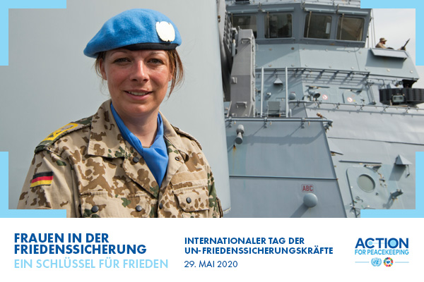 Women in peackeeping tweet in German