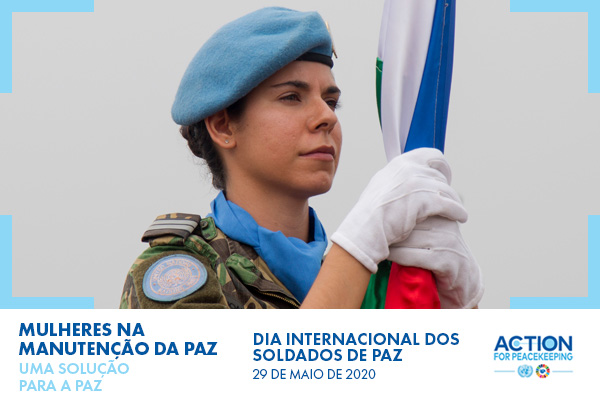 Women in peackeeping tweet in Portuguese