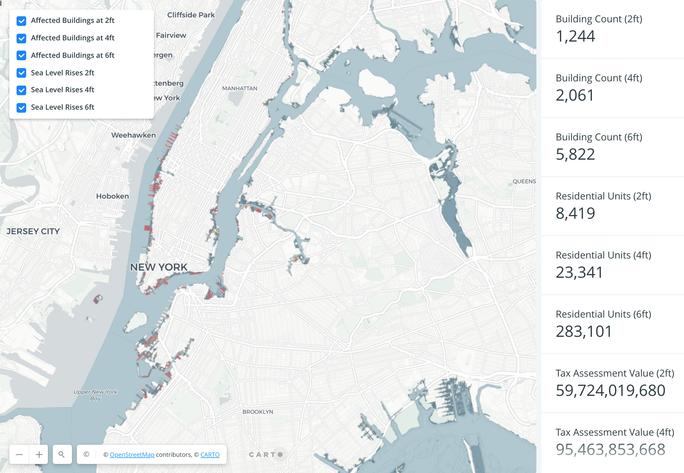 NYC flood map