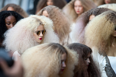 Models at London Fashion Week